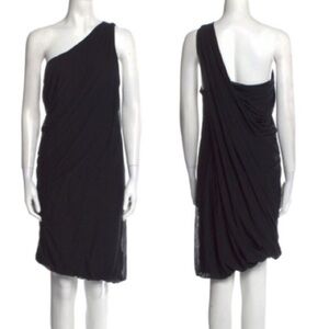 NWT Vivienne Tam Black Cocktail Dress Ruched Draped One
Shoulder Cherry Blossom